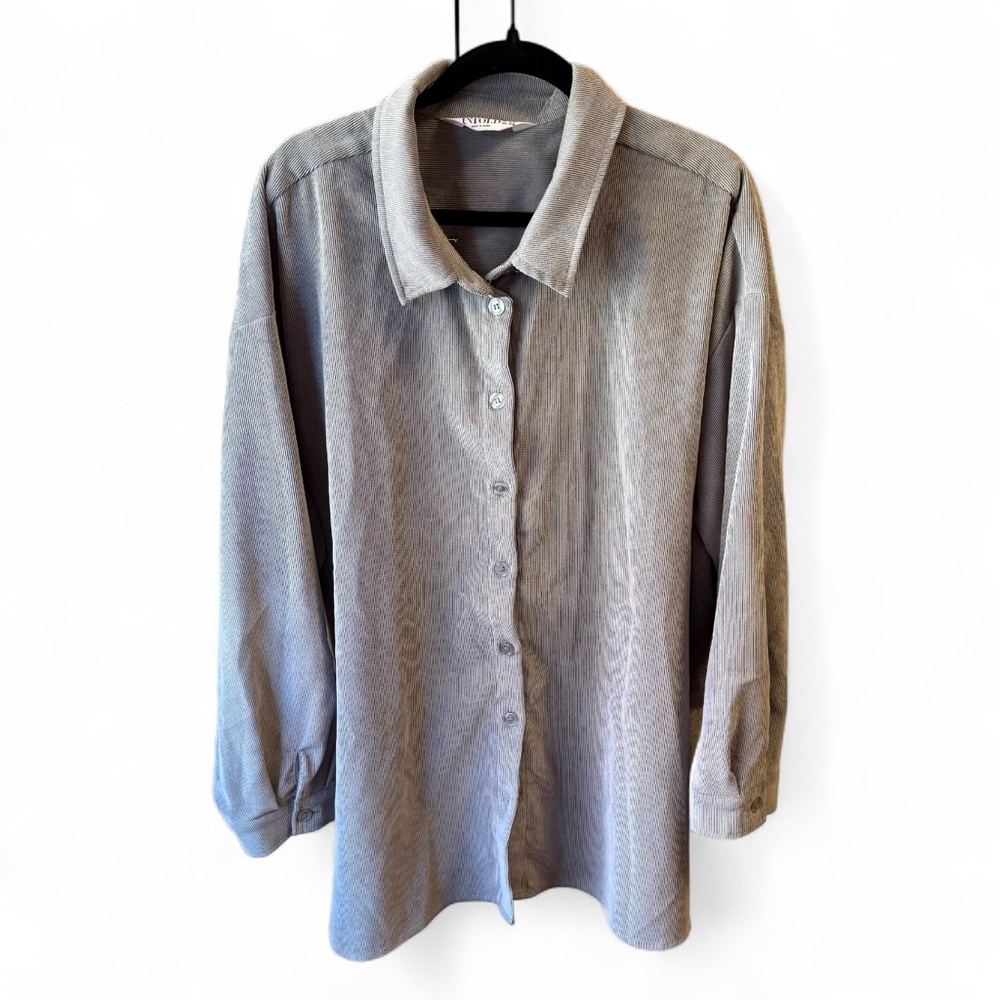Studio Untold Gray Casual Button Down Shirt